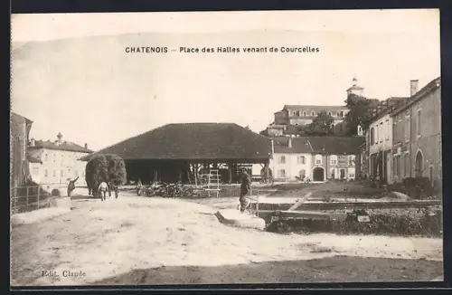 AK Châtenois, Place des Haltes venant de Courcelles
