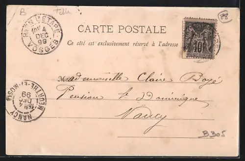 AK Vexaincourt, Grand Rue avec vue sur l`église et maisons anciennes