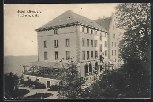 AK Altenberg, Vue de l`Hôtel Altenberg entouré de nature