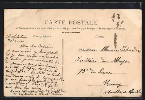 AK Neufchâteau, Quartier Rébeval, Entrée principale et Cour d`honneur