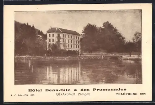 AK Gérardmer /Vosges, Hôtel Beau-Site & des Promenades au bord du lac