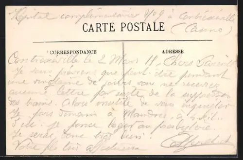 AK Contrexéville, Entrée de l`Établissement avec passants élégants