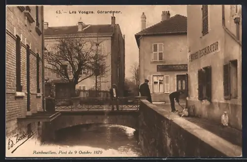 AK Gérardmer /Les Vosges, Pont du 9 Octobre 1870