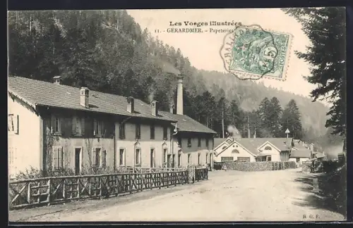 AK Gérardmer, Papeteries dans le cadre pittoresque des Vosges