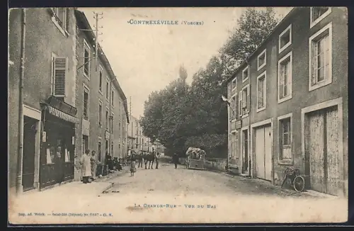 AK Contrexéville /Vosges, La Grande-Rue, Vue du Bas