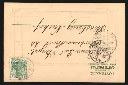 AK Schlucht, Maison avec route bordée d`arbres dans les Vosges