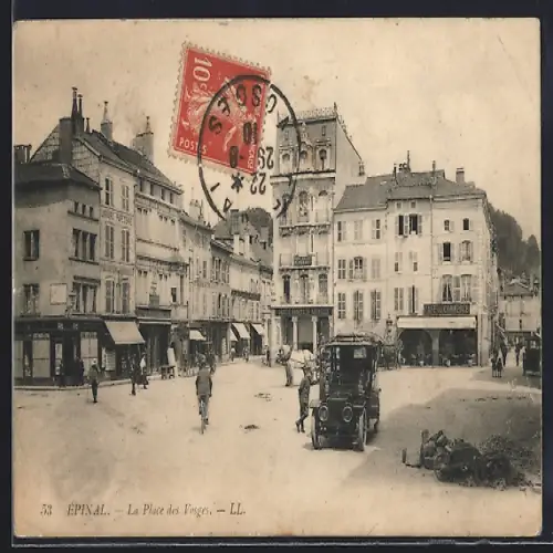 AK Épinal, La Place des Vosges