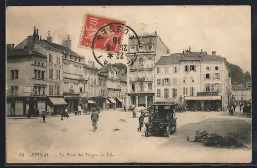 AK Épinal, La Place des Vosges