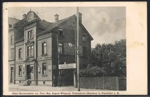 AK Frankfurt-Fechenheim, Hotel-Restaurant zur Post