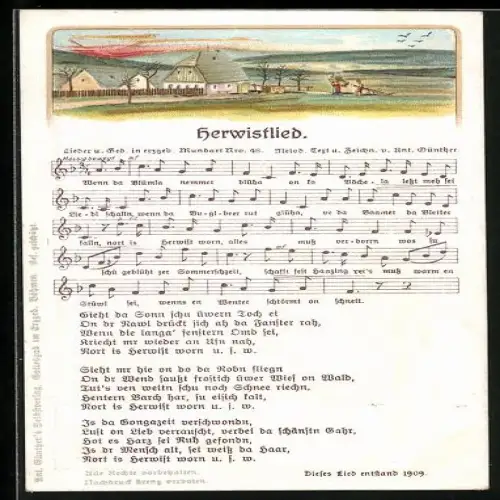 Lied-AK Anton Günther Nr. 48: Herwistlied
