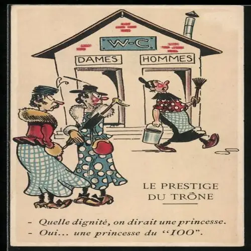 Künstler-AK Le Prestige Du Trone, Quelle dignitè, on dirait une princesse...