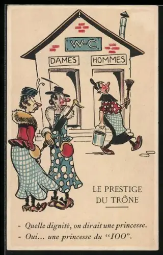 Künstler-AK Le Prestige Du Trone, Quelle dignitè, on dirait une princesse...