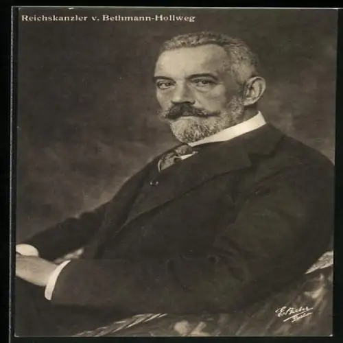 Künstler-AK Reichskanzler von Bethmann Hollweg im Portrait
