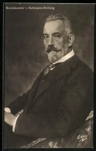 Künstler-AK Reichskanzler von Bethmann Hollweg im Portrait