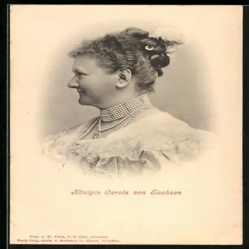 AK Portrait von Königin Carola von Sachsen