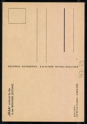 Künstler-AK Mann in einer Galerie, Wie wär`t denn hier det Jemälde..., Berliner Zeitung