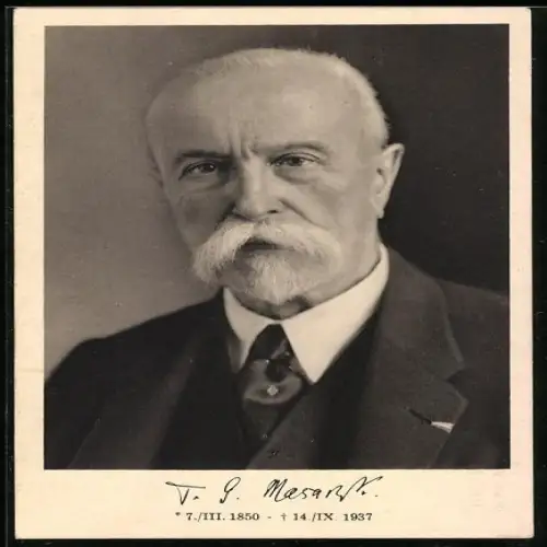 AK Präsident Masaryk (TGM) im Anzug