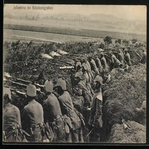 AK Das Deutsche Heer, Infanterie im Schützengraben