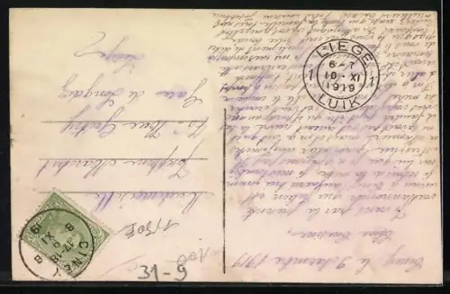 AK Frau mit einer Gitarre