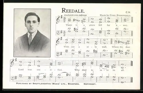 AK Reedale von Cyril Borrowdale, Liedtext und Musiknoten