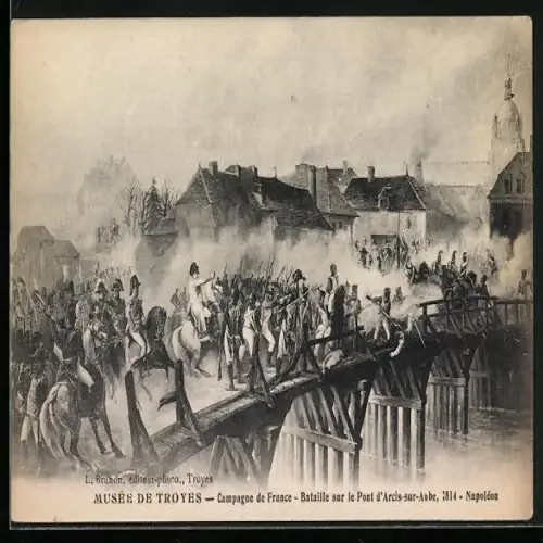 Künstler-AK Bataille sur le Pont d`Arcis-sur-Aube