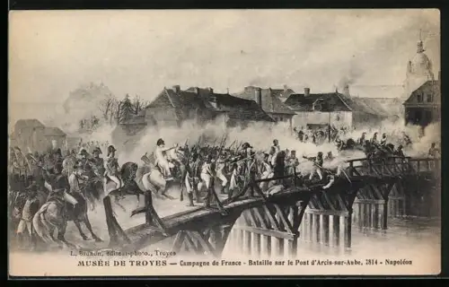 Künstler-AK Bataille sur le Pont d`Arcis-sur-Aube