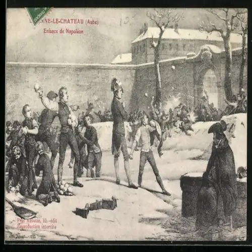 Künstler-AK Brienne-Le-Chateau /Aube, Enfance de Napoléon