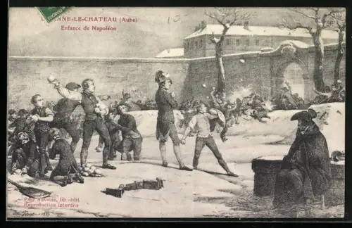 Künstler-AK Brienne-Le-Chateau /Aube, Enfance de Napoléon