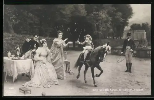 Künstler-AK Köngen af Roms förste Parade