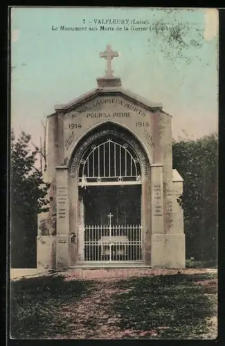 AK Valfleury /Loire, Le Monument aux Morts de la Guerre, 1914-1918