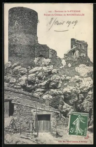 AK Rochetaillée, Ruines du Château de Rochetaillée