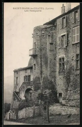 AK Saint-Haon-le-Châtel /Loire, Les Remparts