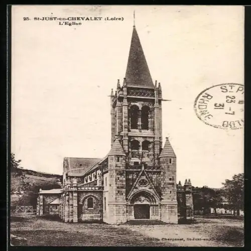 AK St-Just-en-Chevalet /Loire, L`Église