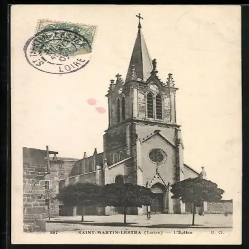 AK Saint-Martin-Lestra /Loire, L`église