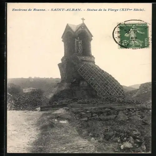 AK Saint-Alban, Statue de la Vierge, XIVe Siècle