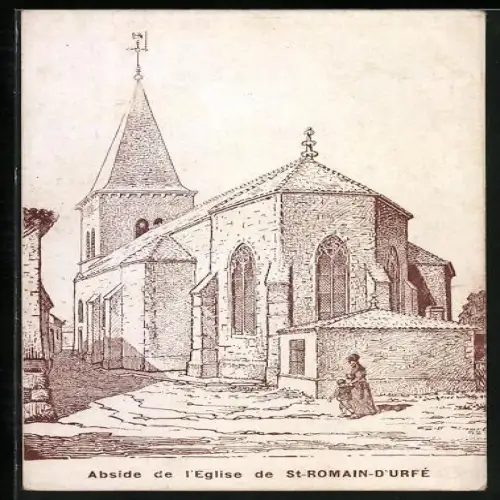 AK St-Romain-d`Urfé, Abside de l`Église de St-Romain-d`Urfé