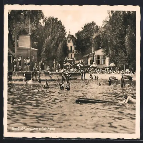 AK Schondorf, Cafe Forster am Strandbad