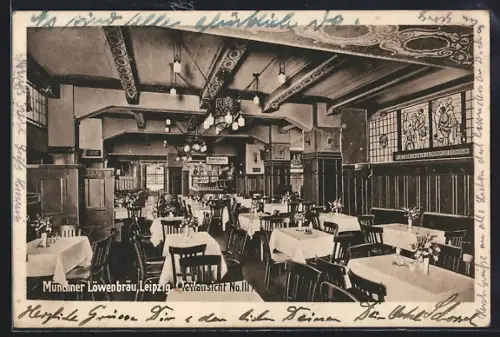 AK Leipzig, Gasthaus Münchner Löwenbräu in der Katharinenstrasse 17