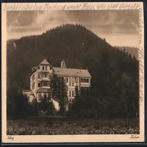 AK Tabarz, Kurhaus mit Zimmerberg