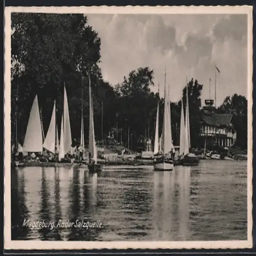 AK Magdeburg, An der Salzquelle mit Segelbooten