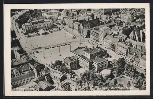 AK Leipzig, Augustusplatz, Fliegeraufnahme