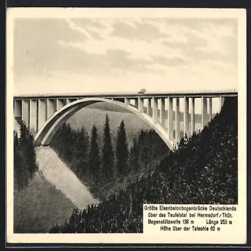 AK Stadtroda /Th., Die Teufelstalbrücke