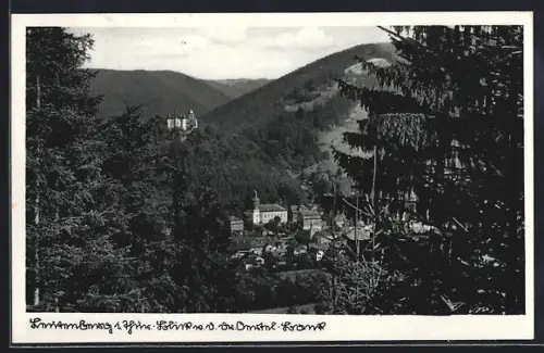 AK Leutenberg i. Thür., Blick von der Dr. Oertel-Bank