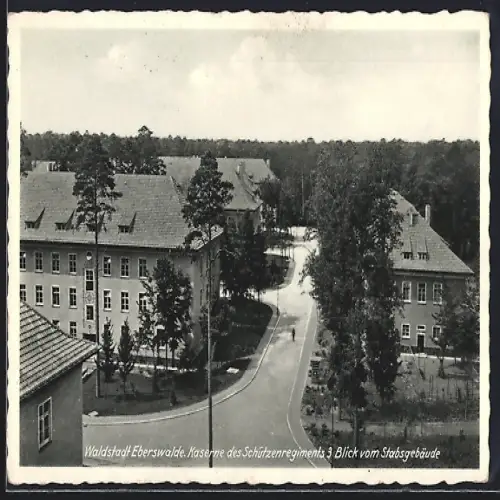 AK Eberswalde, Kaserne des Schützenregiments 3 vom Stabsgebäude aus