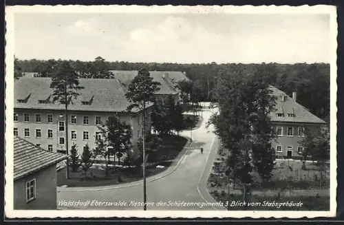 AK Eberswalde, Kaserne des Schützenregiments 3 vom Stabsgebäude aus