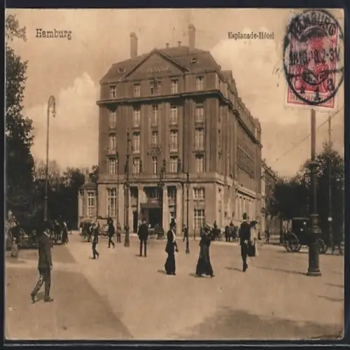 AK Hamburg-Neustadt, Blick auf Stephansplatz mit Esplanade Hotel