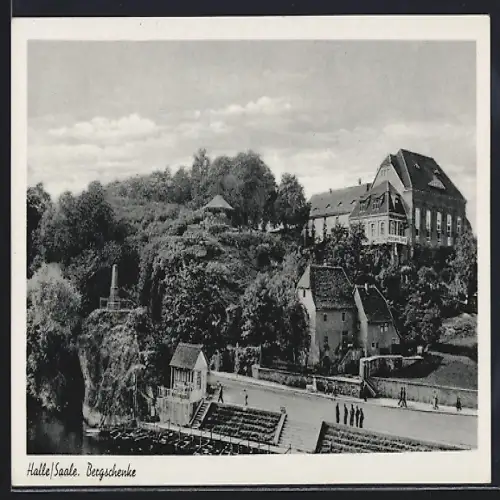 AK Halle /Saale, Gasthaus Bergschenke