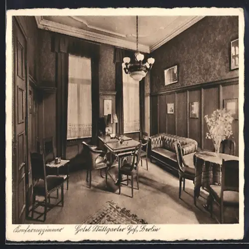 AK Berlin-Kreuzberg, Hotel Stuttgarter Hof, Anhalter Strasse 9, Konferenzzimmer
