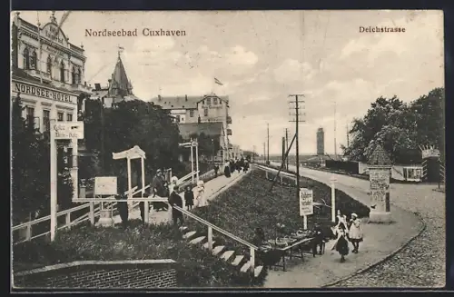 AK Cuxhaven, Nordsee-Hotel an der Deichstrasse
