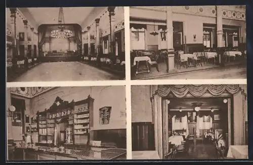 AK Lokstedt b. Hamburg, Klub- und Ballhaus Grenzhaus Hoheluft mit Innenansichten